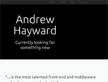 Tablet Screenshot of andrewhayward.net